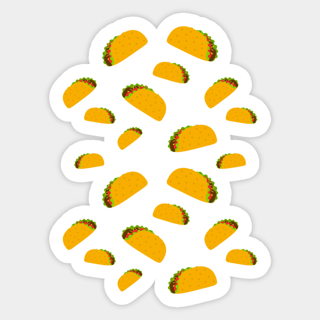 Cool and fun yummy taco pattern Sticker by PLdesign